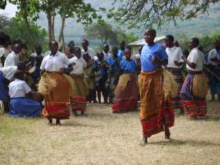 dancing by the students