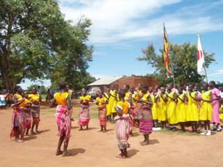 dancing by the students