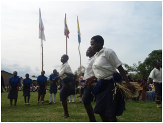 Dancing performance by the students