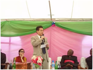 Ambassador making speech