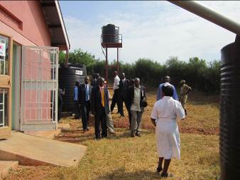 Water tanks at the center