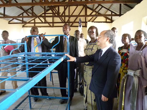 Counselor inspecting the dormitory blocks 