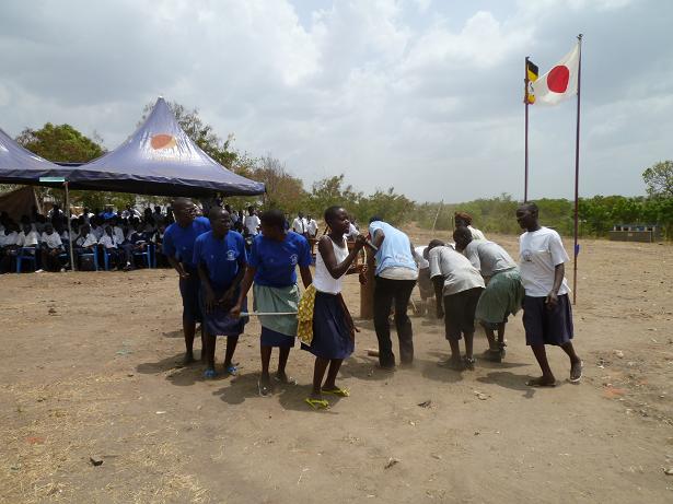 Students performing traditional dance
