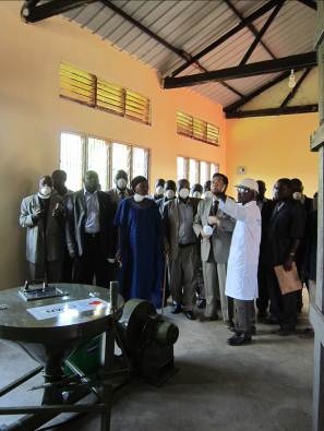 Visiting coffee processing factory