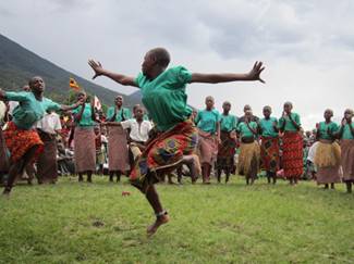 Traditional dance performance by pupils