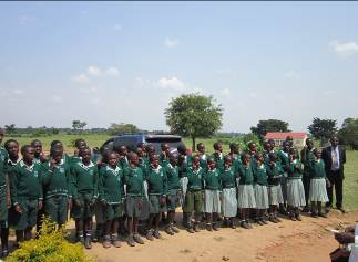 Community students performing song of gratitude