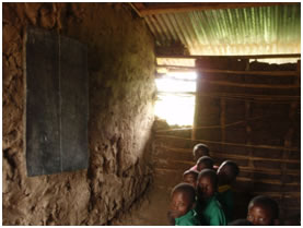 Run-down classroom in Kibaale P.S.