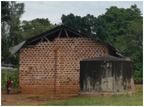 Broken block in St. Bruno-Karagara P.S.